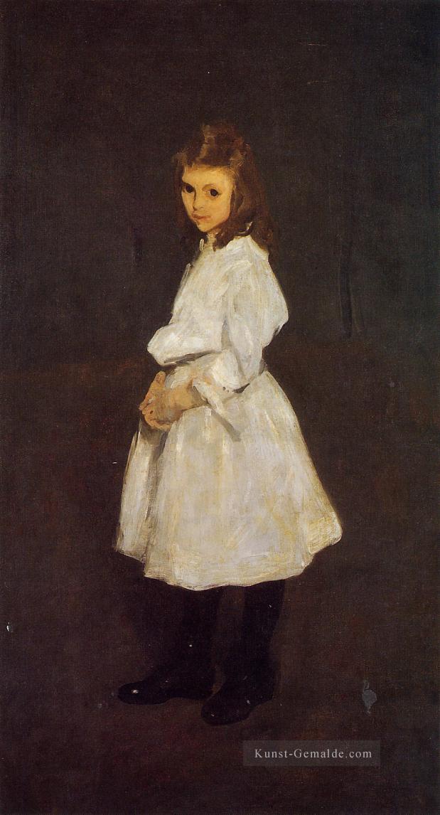 Little Mädchen in White aka Queenie Barnett Realist Ashcan Schule George Wesley Bellows Ölgemälde